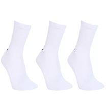 Kit Meia Under Armour Cano Longo Core Cotton Crew 3 Pares - Gelo