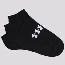 Kit Meia Under Armour Core Cotton NS 3 Pares Preta