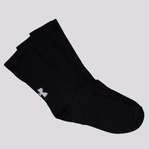 Kit Meia Under Armour Tripack Core Crew 3 Pares Preta