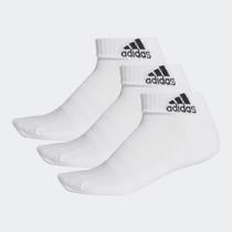 Kit Meia Unissex Médio Cush Ank Adidas 3 Pares Branco