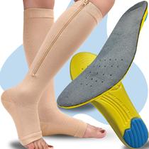 Kit Meia Zíper Palmilha Anti Impacto Esporte Corrida Kit Meia Zíper Palmilha Anti Impacto Esporte Corrida