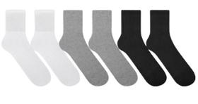 Kit Meias Basic 6 Pares Dallf Cano Longo Rotook - Tam 39-44