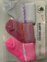 Kit Meias Bebê 03 Pares Comfort Nice Cotton Kit Meias Bebê 03 Pares Comfort Nice Cotton