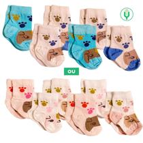 Kit Meias Cachorrinhos 6 Pares Recém Nascido Marca Totó