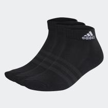Kit Meias Cushioned Sportswear Ankle Curto Adidas 3 Pares Preto Kit Meias Cushioned Sportswear Ankle Curto Adidas 3 Pares Preto