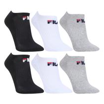 Kit Meias Fila Cano Curto Logo 6 pares