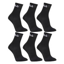 Kit Meias Fila Cano Médio Logo 6 pares