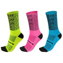 Kit Meias HUPI Biometria 03 Pares para Corrida e Bike Kit Meias HUPI Biometria 03 Pares para Corrida e Bike