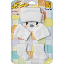 Kit Meias Luvas e Touca Bebê Recém-Nascido Menina Fofurinha Maternidade