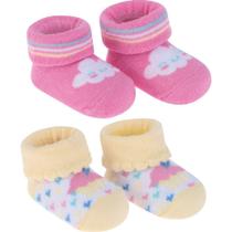 Kit Meias Menina com 2 Pares Recém Nascido - Pimpolho