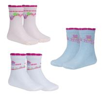 Kit Meias Menina Infantil 03 Pares Cano Medio Algodão Volta as Aulas Dallf Kit Meias Menina Infantil 03 Pares Cano Medio Algodão Volta as Aulas Dallf