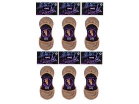 Kit meias onfit mini 6 pares algodão nude bege tam 33 34 35