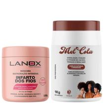 Kit Mel Cola 1kg + Máscara 500g Infarto dos fios Trihair