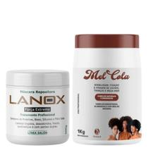 Kit Mel Cola 1kg + Mask Repositora Força extrema Lanox 500g