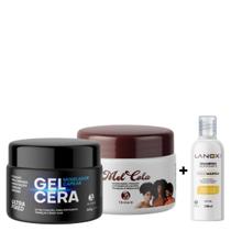 Kit Mel Cola 500g + Gel Cera 250g + Shampoo Cocomanga 120ml