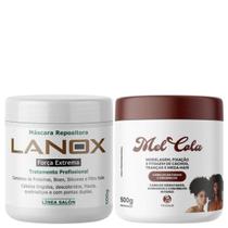 Kit Mel Cola 500g + Mask Repositora Força extrema Lanox 500g Kit Mel Cola 500g + Mask Repositora Força extrema Lanox 500g