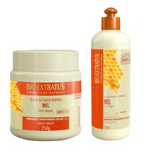 Kit Mel finalização capilar 1 Banho de creme 250ml 1 Finalizador 500ml