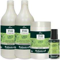 Kit Melaço De Cana Shampoo + Condicionador 1L + Fluido 30ml + Máscara 1kg Bothanico
