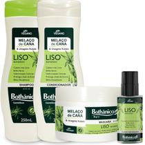 Kit Melaço De Cana Shampoo + Condicionador + Máscara 250ml + Fluido 30ml Bothanico