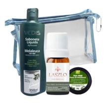 Kit Melaleuca Tea Tree Sabonete Óleo Pasta Para Micoses
