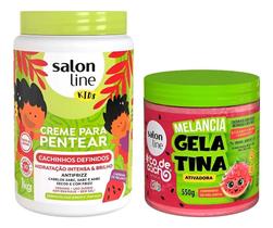 Kit Melancia Com Creme Para Pentear E Gelatina Kids
