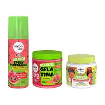 Kit Melancia com Spray Perfumado + Creme para Pentear e Gelatina 500gr