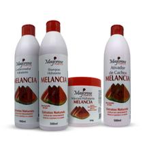 Kit Melancia Extratos Naturais + Ativador De Cachos Maycrene 4x500ml