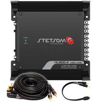 Kit Melhor Módulo Stetsom Hl800.4 + Cabos Y + Rca 5 Metros