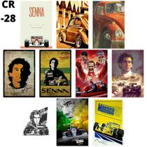 Kit Melhores Placas E Quadros Do Ayrton Senna 13x20 - Leão Placas Decorativas