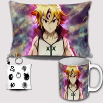 Kit Meliodas Nanatsu No Taizai Caneca Almofada Chaveiro