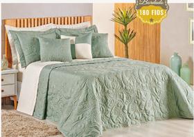 Kit melody 180 fios bordado casal queen 05 pc (ac)