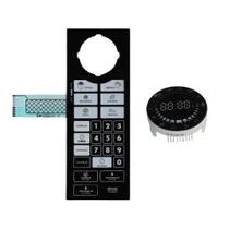 Kit Membrana Teclado + Display Led Azul Redondo Forno Microondas Philco Pme31 (737+2610)