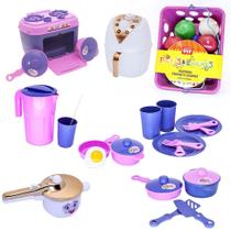 Kit Menina Infantil Cozinha Fogão Copo Talher Jarra 36pç Kit Menina Infantil Cozinha Fogão Copo Talher Jarra 36pç
