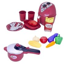 Kit Menino Cozinha Panela Air Fryer Chefe Comida Legume 19p