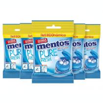 Kit Mentos Bag Refil Fresh Mint Zero Açúcar contendo 5 unidades de 56g Kit Mentos Bag Refil Fresh Mint Zero Açúcar contendo 5 unidades de 56g