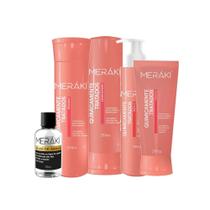 Kit Meráki Quimicamente Tratados Shampoo 250ml + Condicionador 250ml + Máscara 200gr + Creme De Pentear 250ml + Grátis Óleo Capilar 10ml
