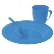 Kit Merenda Escolar Infantil Caneca Colher e Prato Colorido Escola Creche Festa Refeição BPA Free Lummar Kit Merenda Escolar Infantil Caneca Colher e Prato Colorido Escola Creche Festa Refeição BPA Free Lummar