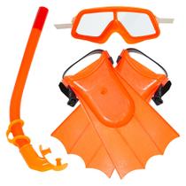 kit mergulho com snorkel pé de pato- TAMANHO 27