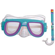 Kit mergulho infantil com máscara de proteção e snorkel Stitch Disney