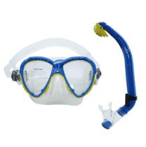 Kit Mergulho Infantil Mascara E Snorkel Com Valvula Seasub