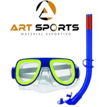 Kit Mergulho Infantil Óculos e Snorkel Brinquedo Infantil P/ Mergulhador Praia/Piscina - ART SPORT