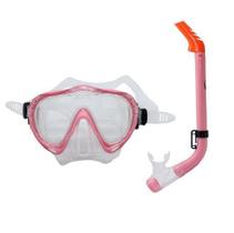 Kit Mergulho Infantil Snorkel Mascara Koy Midi Seasub Rosa