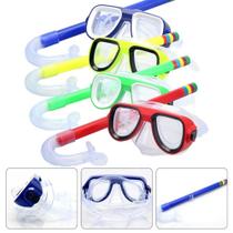 Kit Mergulho Infantil Snorkel Máscara Silicone Proteção Óculos com Regulagem Piscina Banho Praia Verão Crianças Juvenil Diversão e Segurança