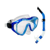 Kit Mergulho Máscara e Snorkel FunDive Sunset Cor Azul Claro