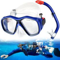 Kit Mergulho Máscara E Snorkel Juvenil Azul Atrio Es379