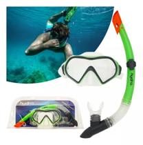 Kit Mergulho Mascara Respirador Snorkel Hydro Adult