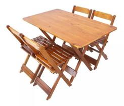 Kit Mesa 120X70 Com 4 Cadeiras