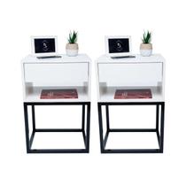 Kit Mesa Cabeceira Industrial 40 Base Preta Enviamos Montado Kit Mesa Cabeceira Industrial 40 Base Preta Enviamos Montado