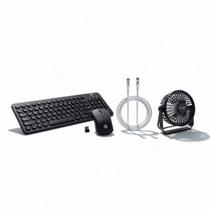 Kit Mesa Conforto Ventilador Teclado Cabo 3 Em 1 Bright Kit Mesa Conforto Ventilador Teclado Cabo 3 Em 1 Bright