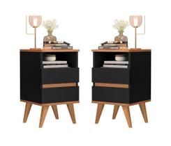 Kit Mesa de cabeceira Retrô Pés Palito - Pop - Varias cores Kit Mesa de cabeceira Retrô Pés Palito - Pop - Varias cores